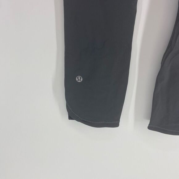 Lululemon Women's Black Gray White Can't Stop Pocket Crop Leggings Size 6 - Picture 3 of 5